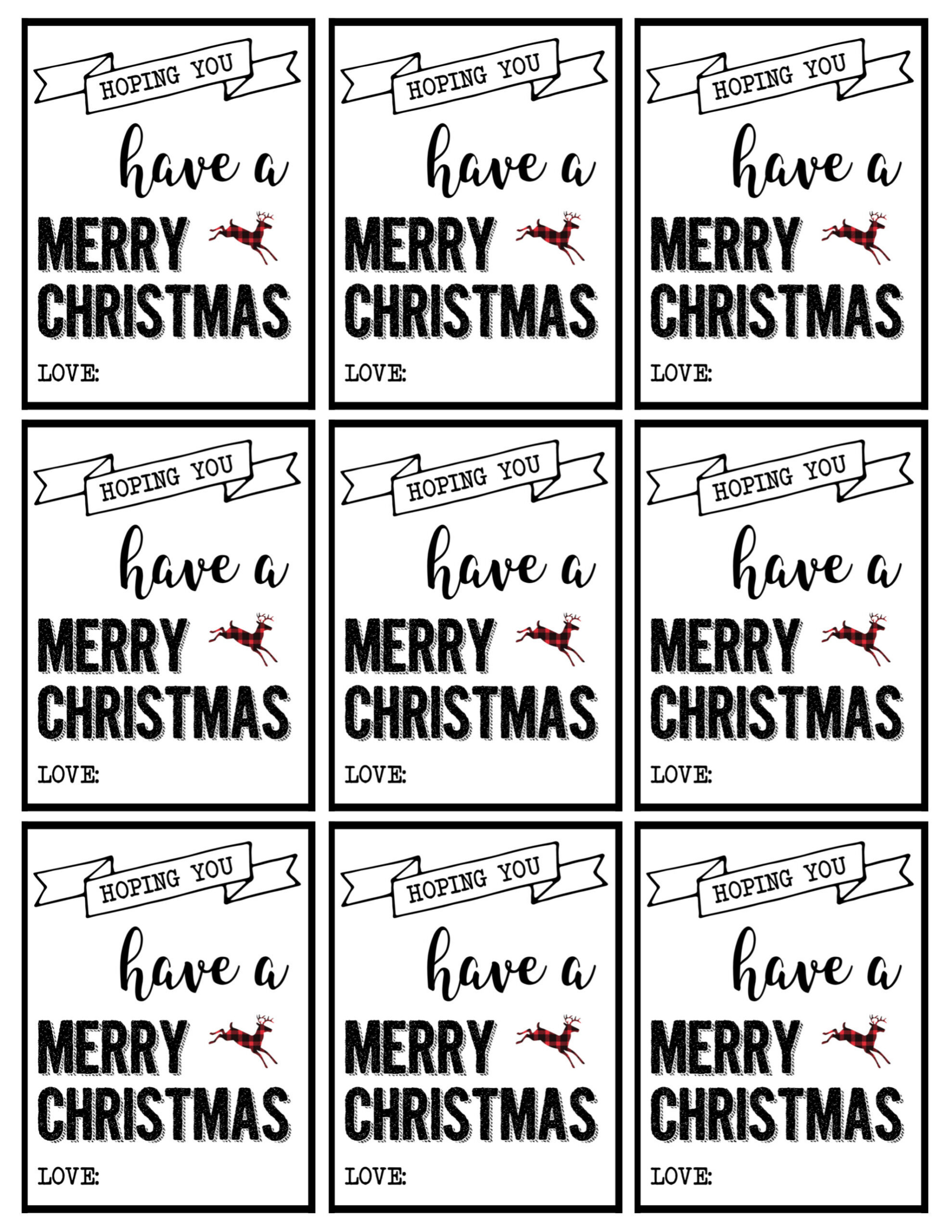 Free Christmas Gift Tag Printables - Printable Party Favors regarding Merry Christmas Tags Free Printable