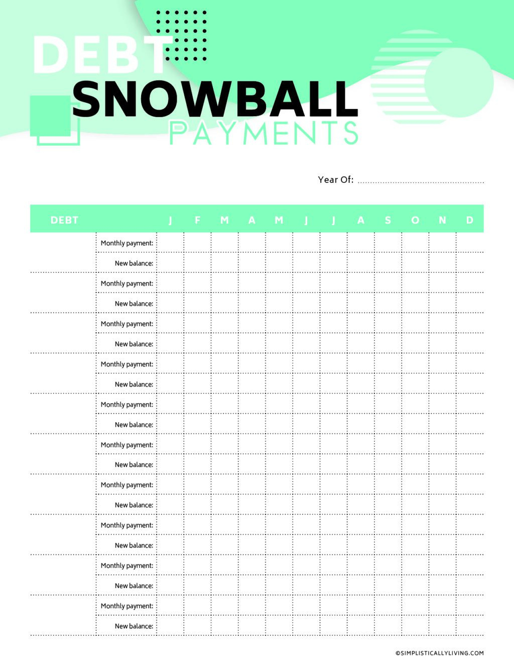 Free Debt Snowball Printable Worksheets – Simplistically Living regarding Free Printable Debt Snowball Worksheet