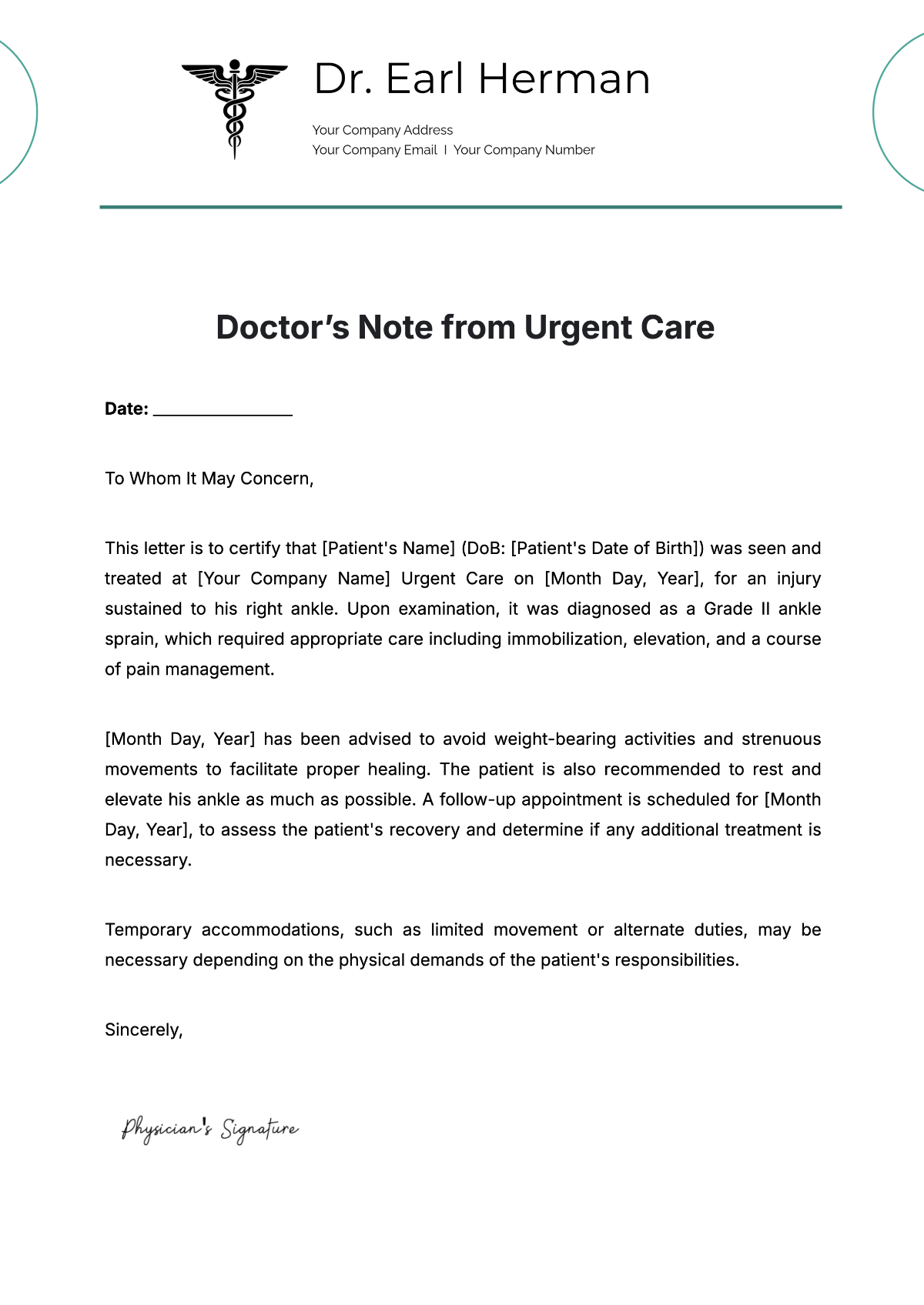 Free Doctors Note From Urgent Care Template To Edit Online regarding Printable Urgent Care Doctors Note