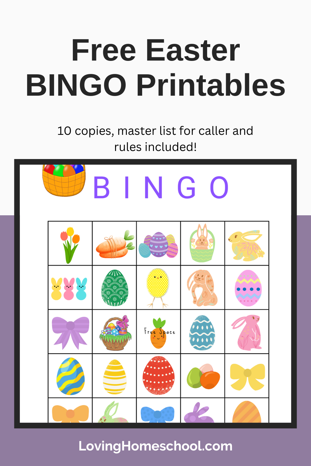 Free Easter Bingo Printables - Lovinghomeschool throughout Free Easter Bingo Printable