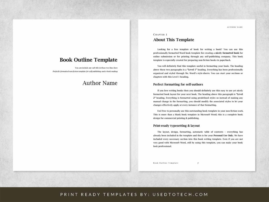 Free Editable Book Templates In Word in Make a Printable Book Online Free