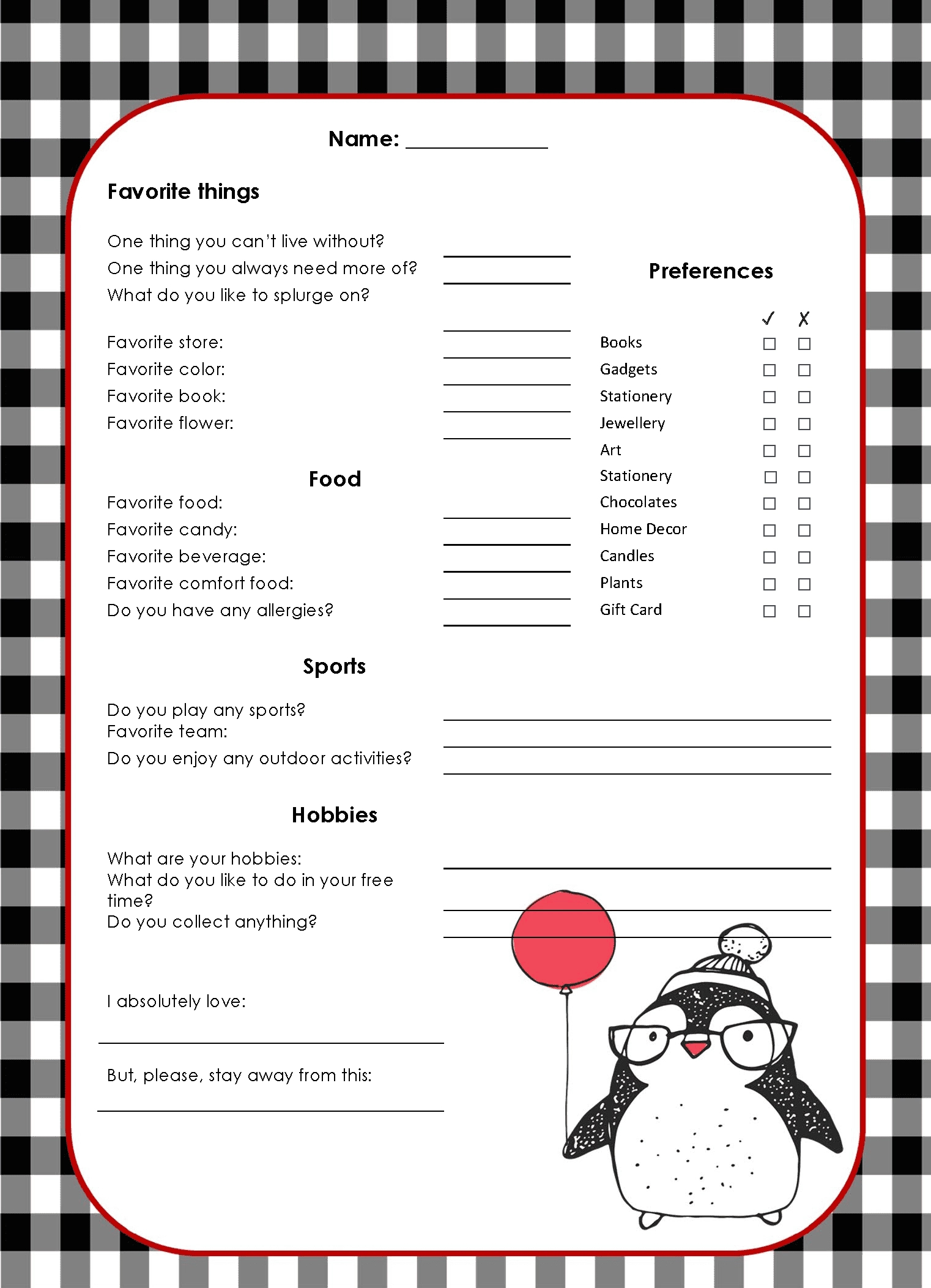Free Editable Secret Santa Form Template with regard to Pdf Free Printable Secret Santa Questions