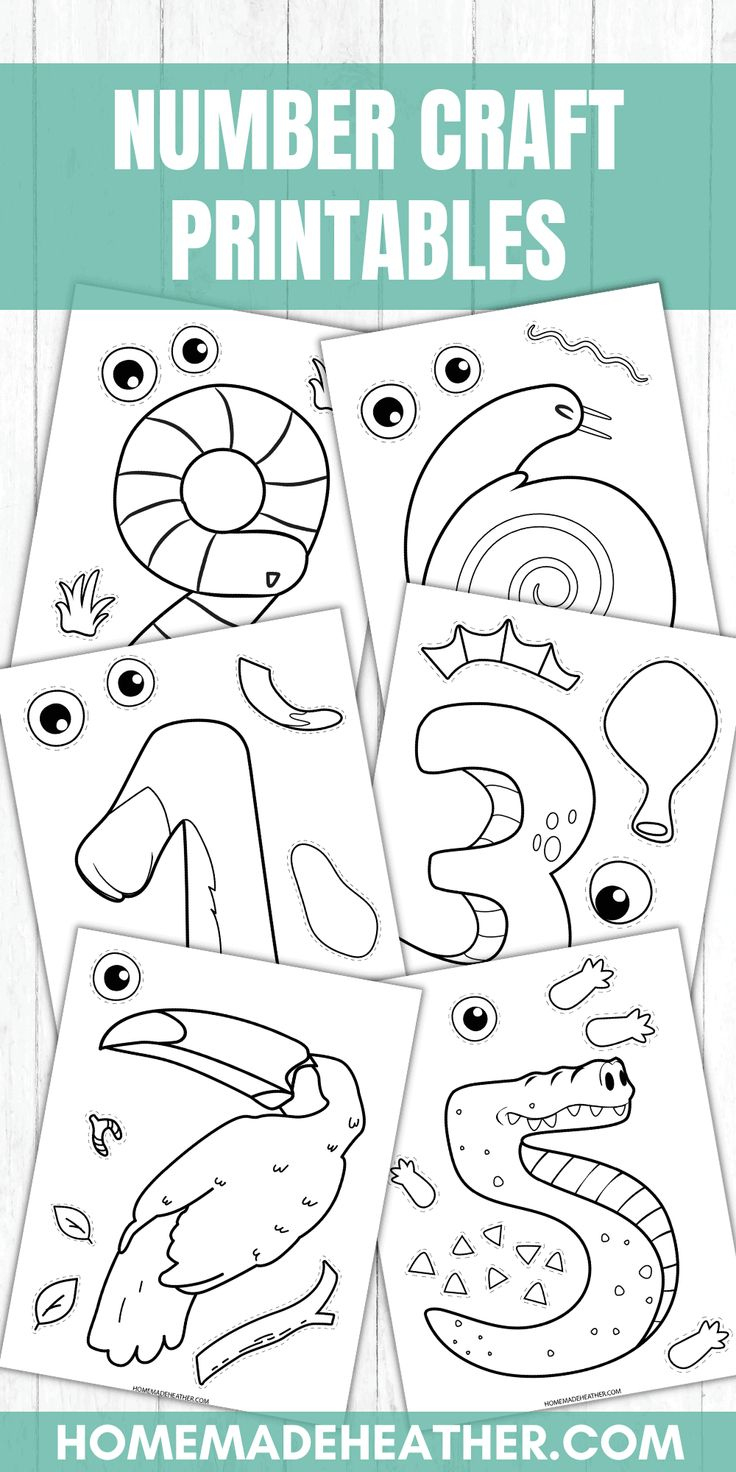 Free Number Craft Printables pertaining to Free Printable Crafts For Preschoolers