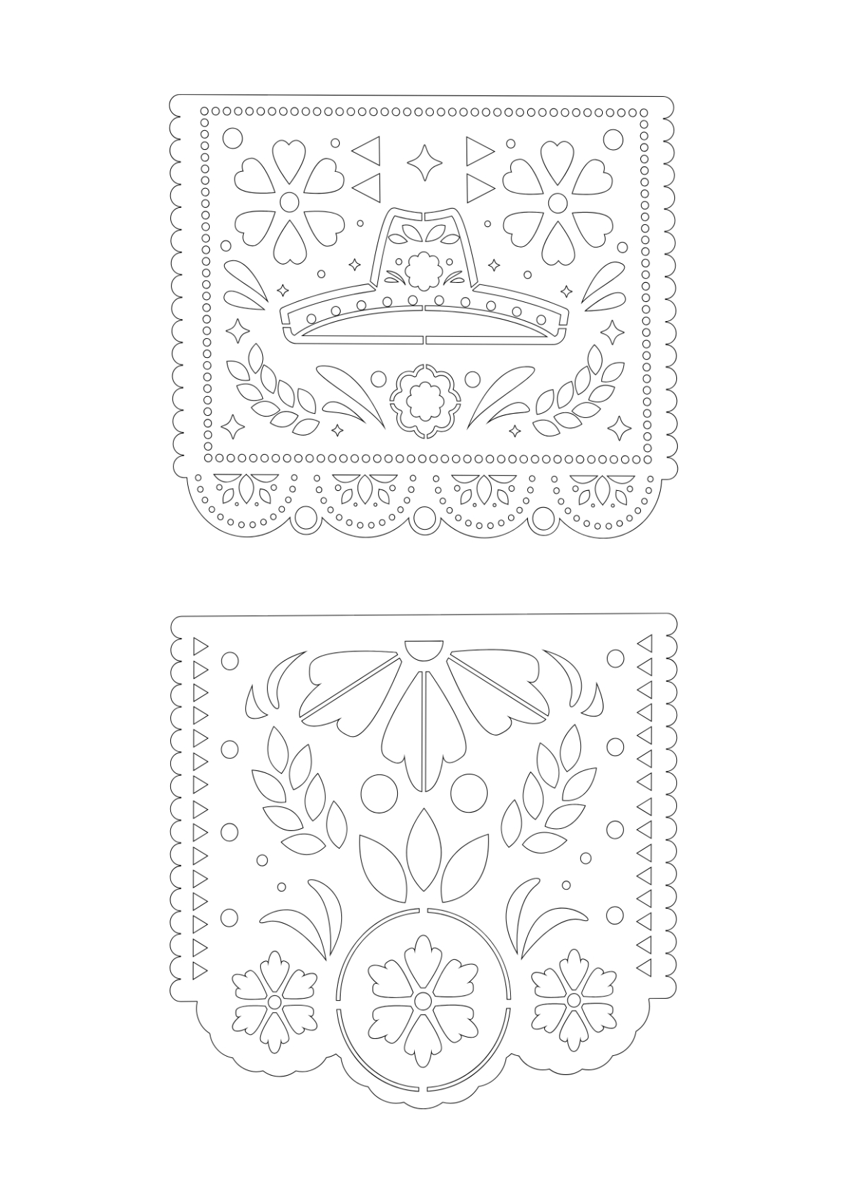 Free Papel Picador Template To Edit Online inside Printable Papel Picado Templates