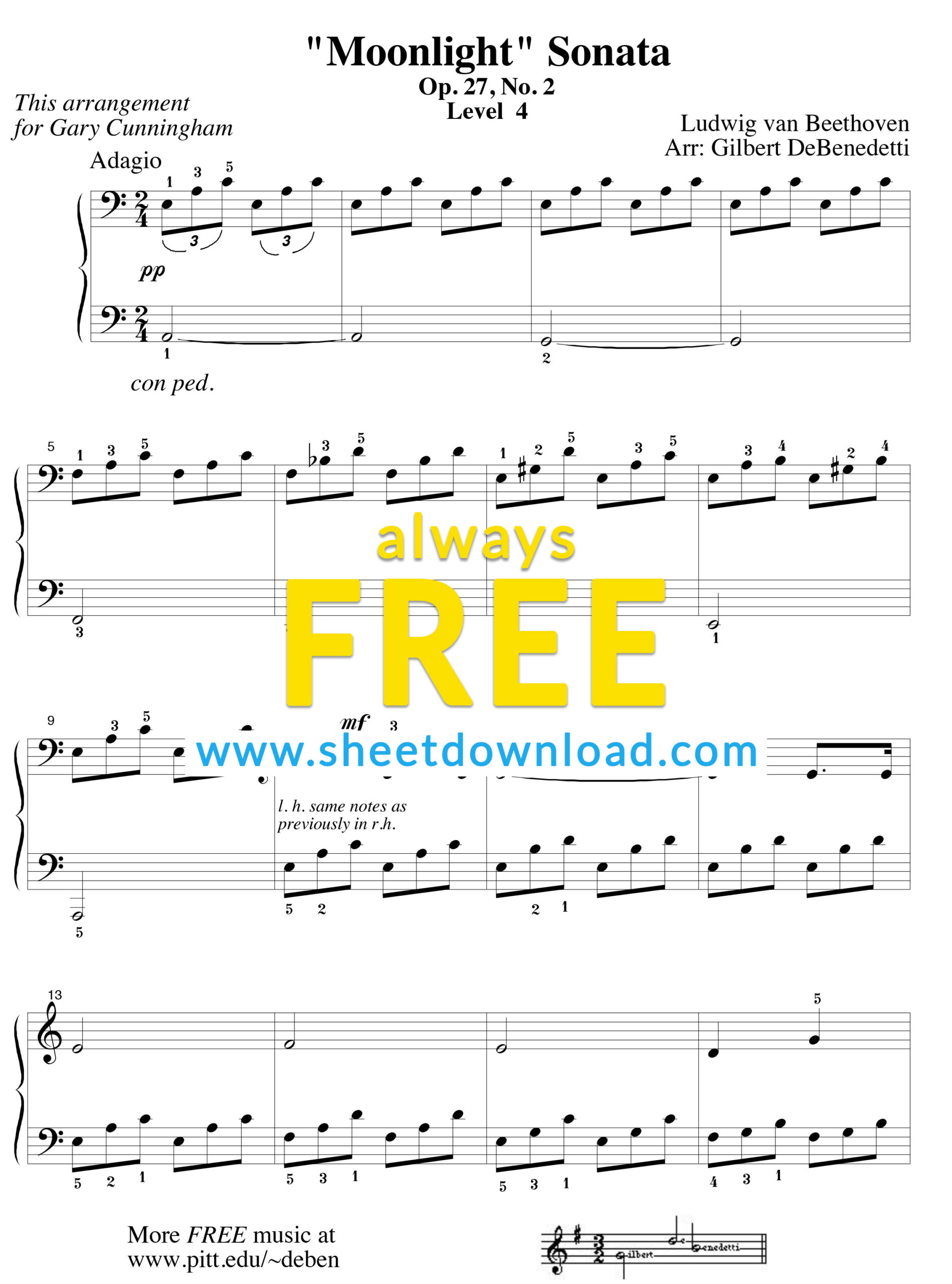 Free Piano Sheet Music To Download And Print - High Quality Pdfs in Printable Free Piano Sheet Music