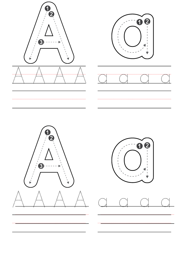 Free Preschool Letter A Worksheets Printable Pdf with Free Printable Letter Worksheets For Preschoolers