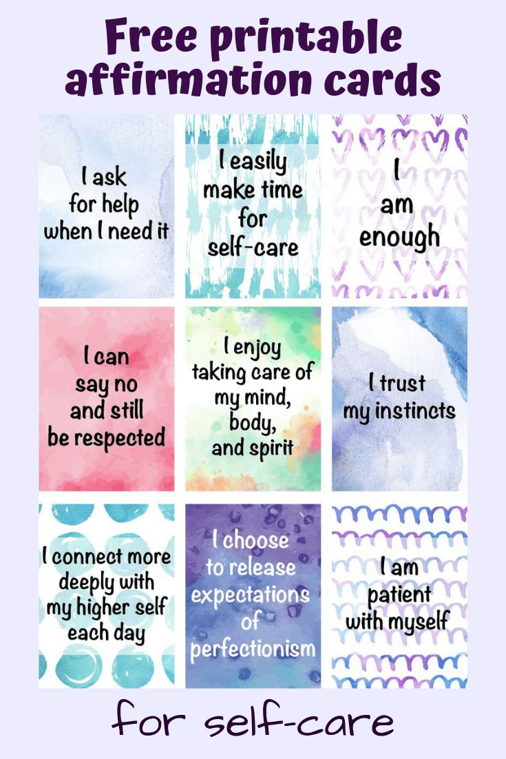 Free Printable Affirmation Cards For Moms. Lovely Watercolor with regard to Free Printable Affirmation Cards