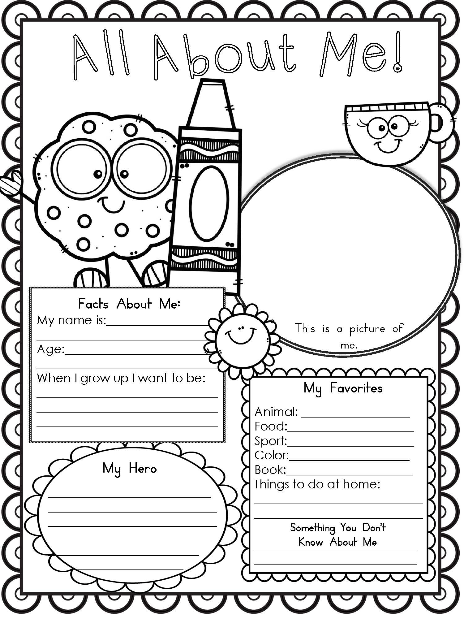 Free Printable All About Me Worksheet - Modern Homeschool Family with regard to All About Me Worksheet Free Printable