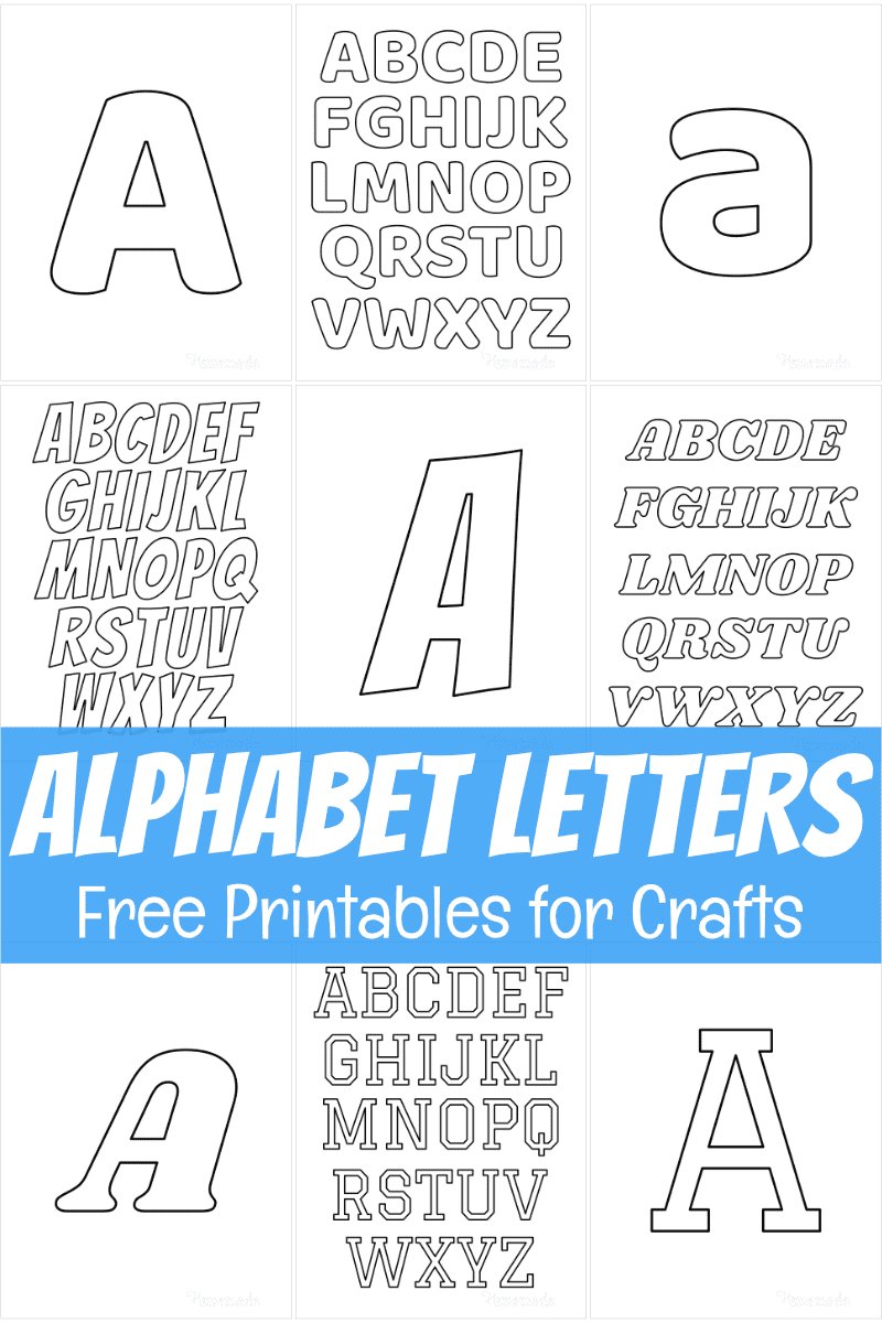 Free Printable Alphabet Letters For Crafts for Free Alphabet Printables a to Z