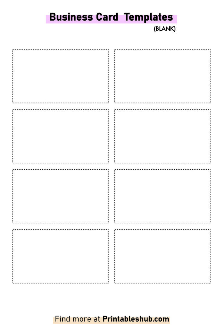 Free Printable Blank Business Card Template [Pdf Included] regarding Printable Business Card Template Word