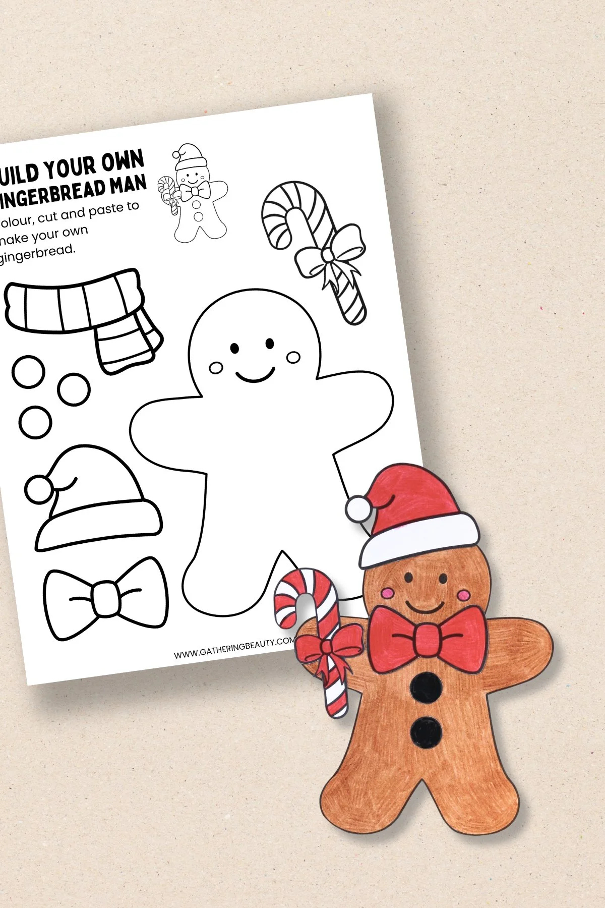 Free Printable Build A Gingerbread Man — Gathering Beauty throughout Gingerbread Man Cut Out Printable