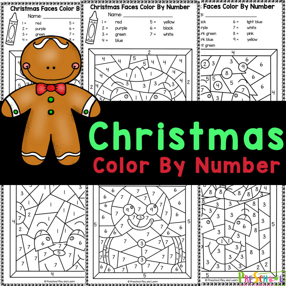 Free Printable Christmas Colornumber Worksheets within Free Printable Christmas Work Sheets