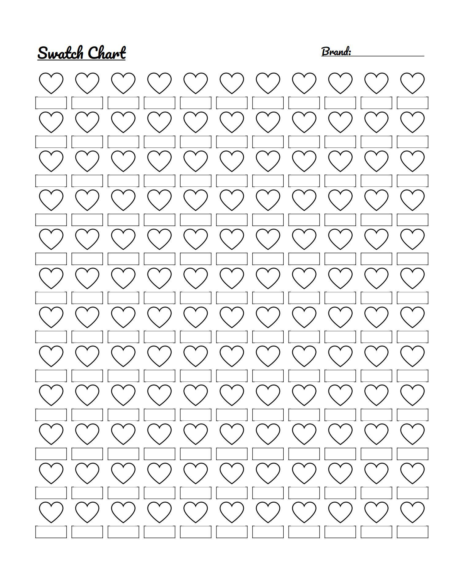 Free Printable Color Swatch Template : R/Coloring for Alcohol Marker Swatch Sheet Printable