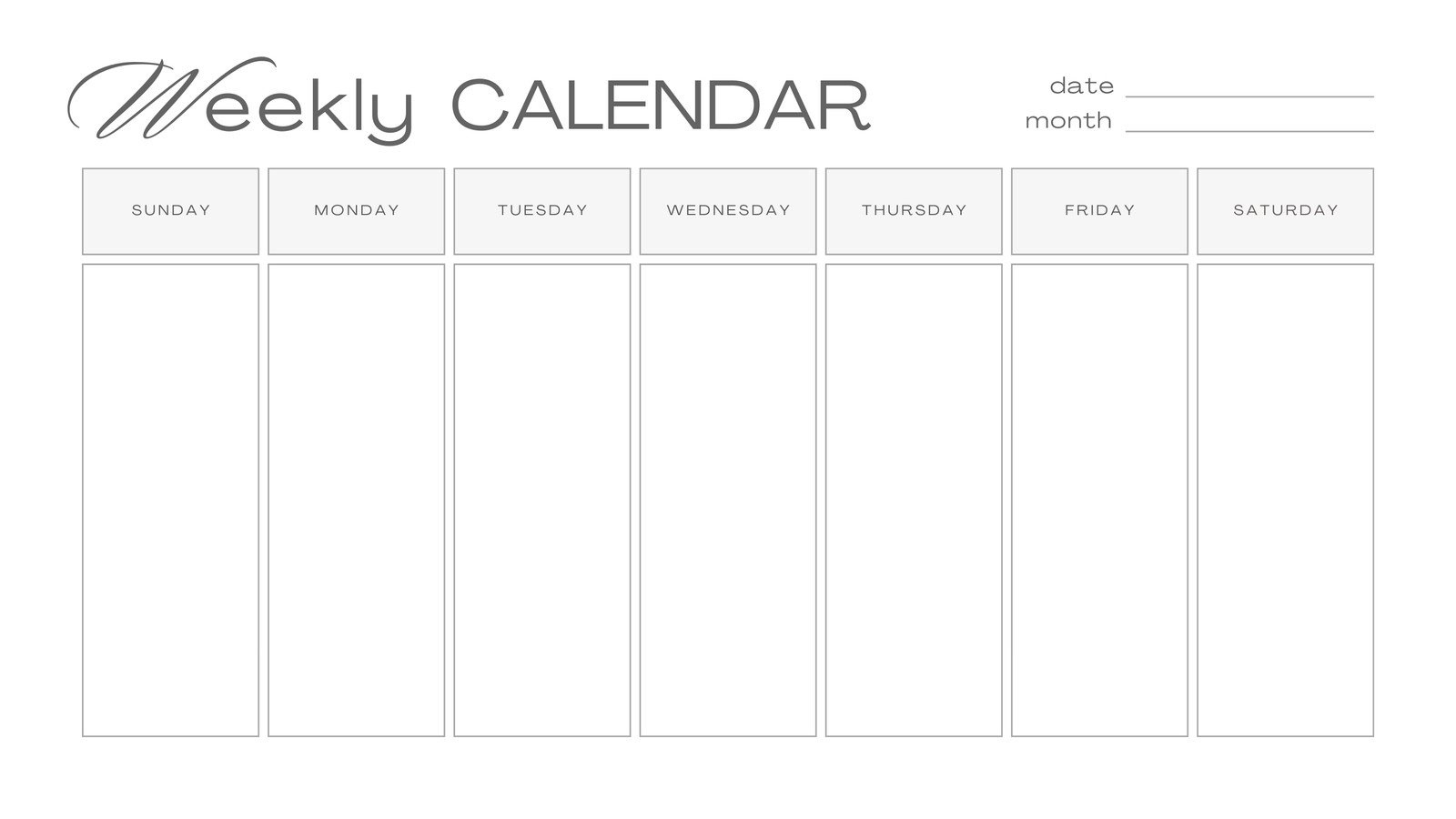 Free, Printable, Customizable Weekly Calendar Templates | Canva throughout Weekly Schedule Template Free Printable