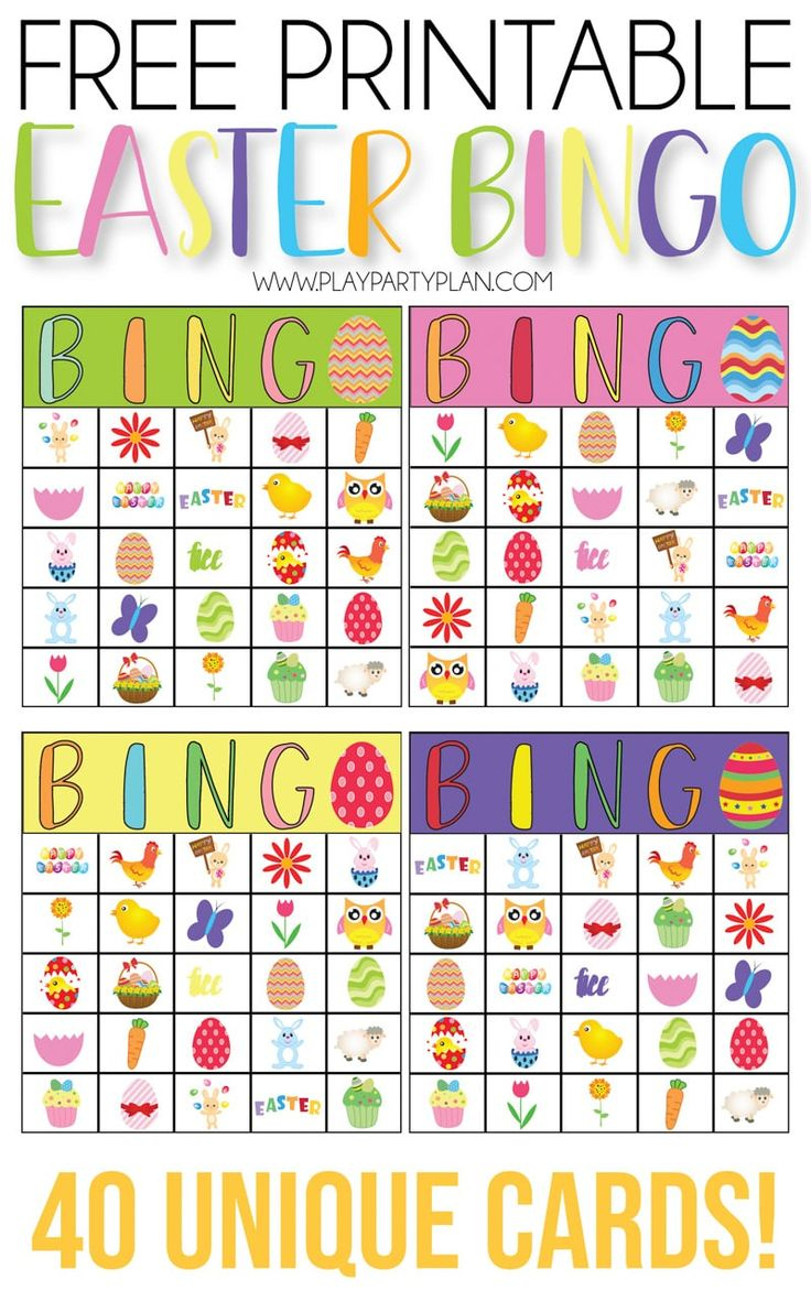 Free Printable Easter Bingo Cards regarding Free Easter Bingo Printable