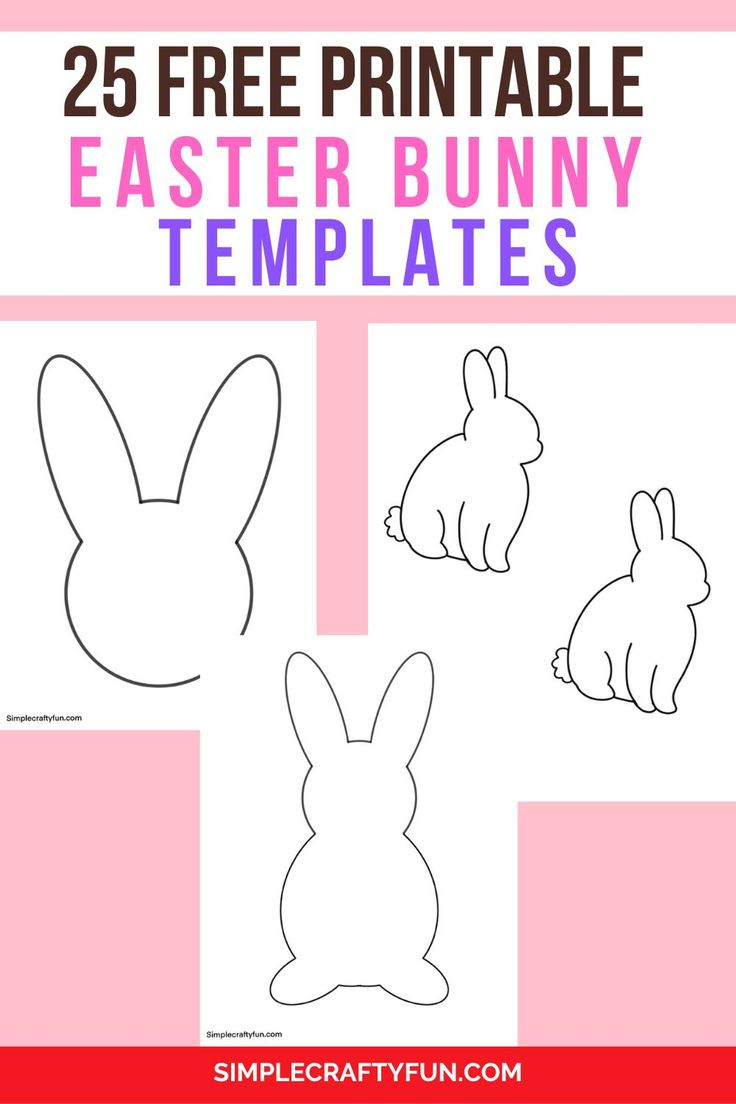 Free Printable Easter Bunny Templates For Crafts | Easter regarding Easter Bunny Template Free Printable
