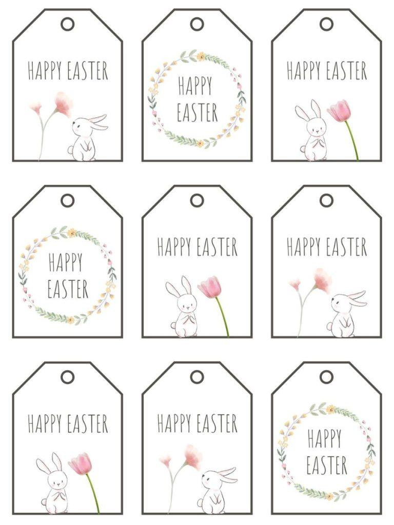 Free Printable Easter Gift Tag Designs For Every Bunny - For Hope inside Free Printable Easter Gift Tags