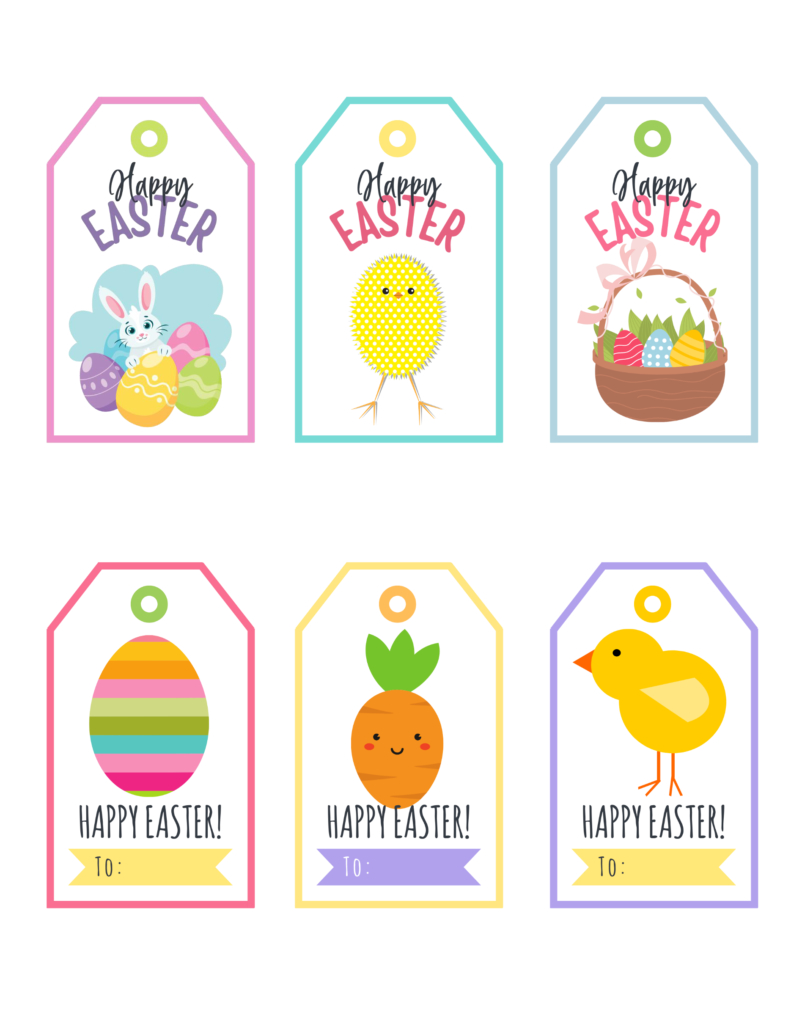 Free Printable Easter Gift Tags | Baking You Happier intended for Free Printable Easter Gift Tags