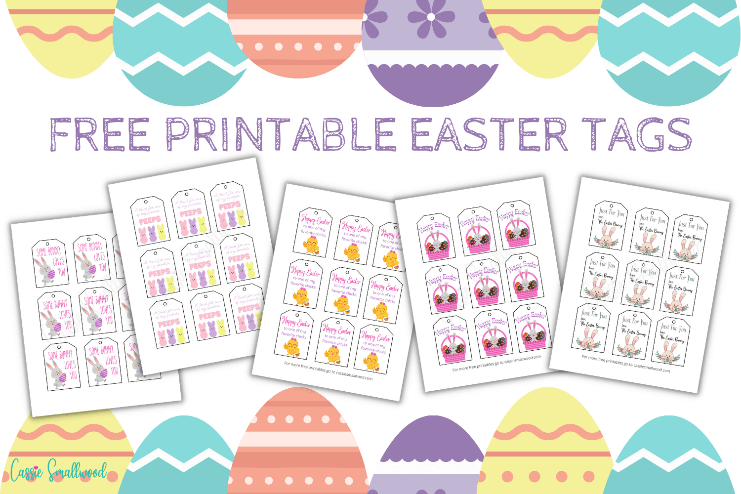 Free Printable Easter Tags {20 Unique Designs} - Cassie Smallwood with regard to Free Printable Easter Gift Tags
