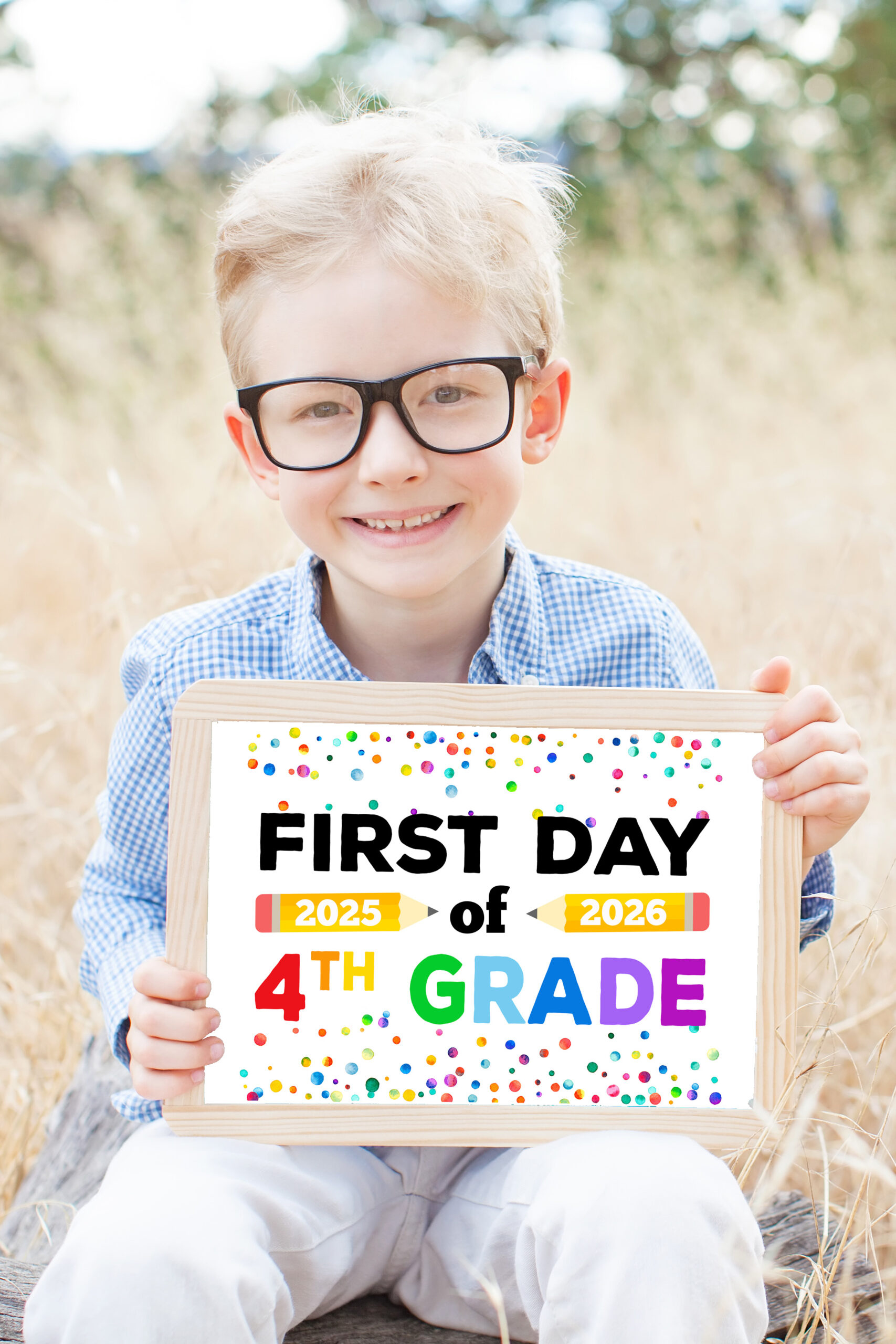 Free Printable First Day Of School Signs 2025-26 - Happiness Is inside First Day of School Sign Printable Free