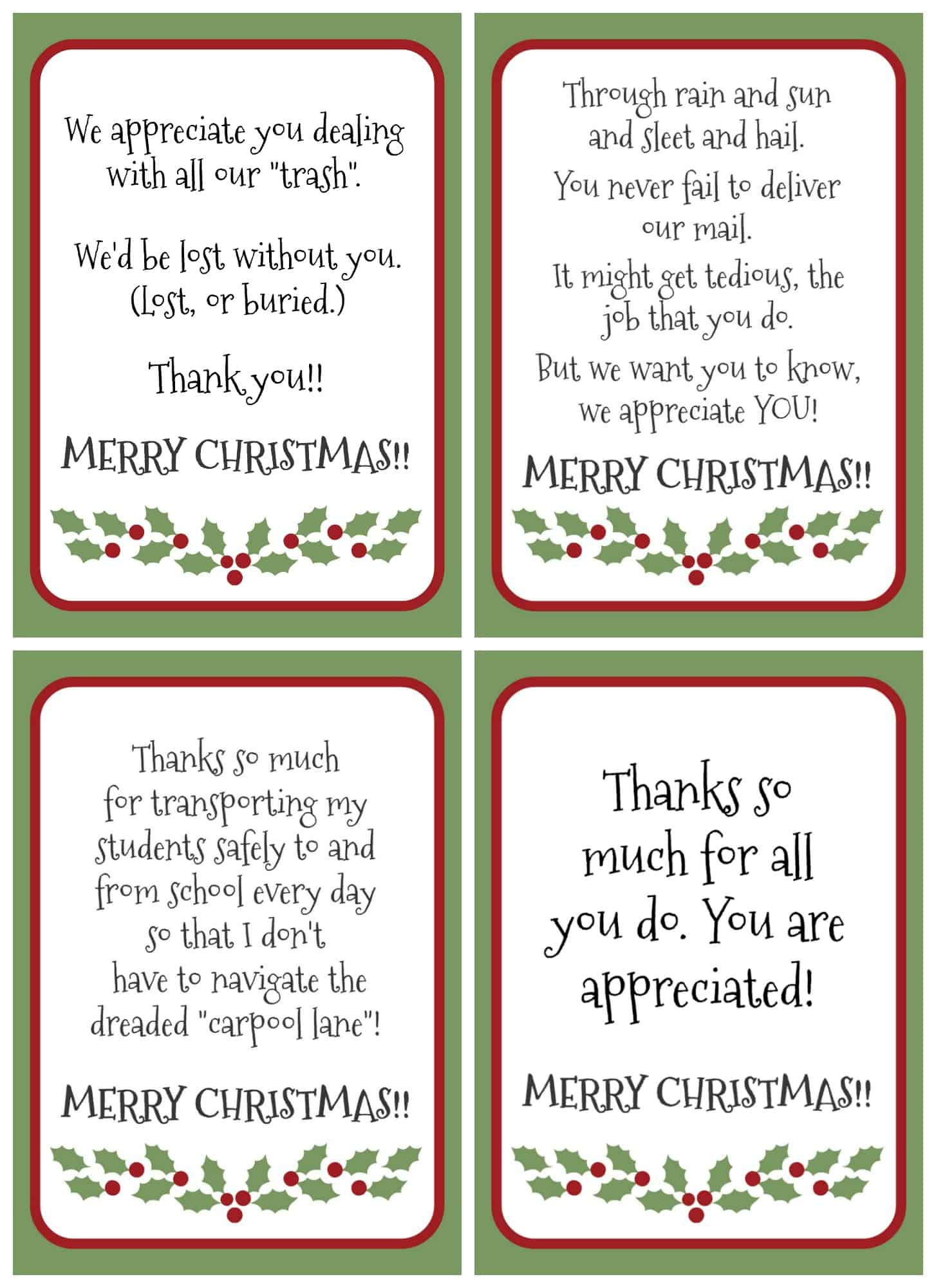 Free Printable Gratitude Christmas Tags - Creationskara in Printable Gift Tags For Christmas