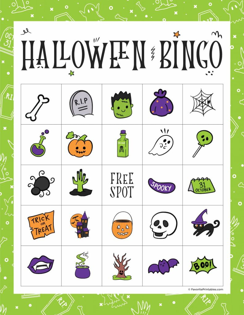 Free Printable Halloween Bingo Game - Favorite Printables within Halloween Bingo Printable Free