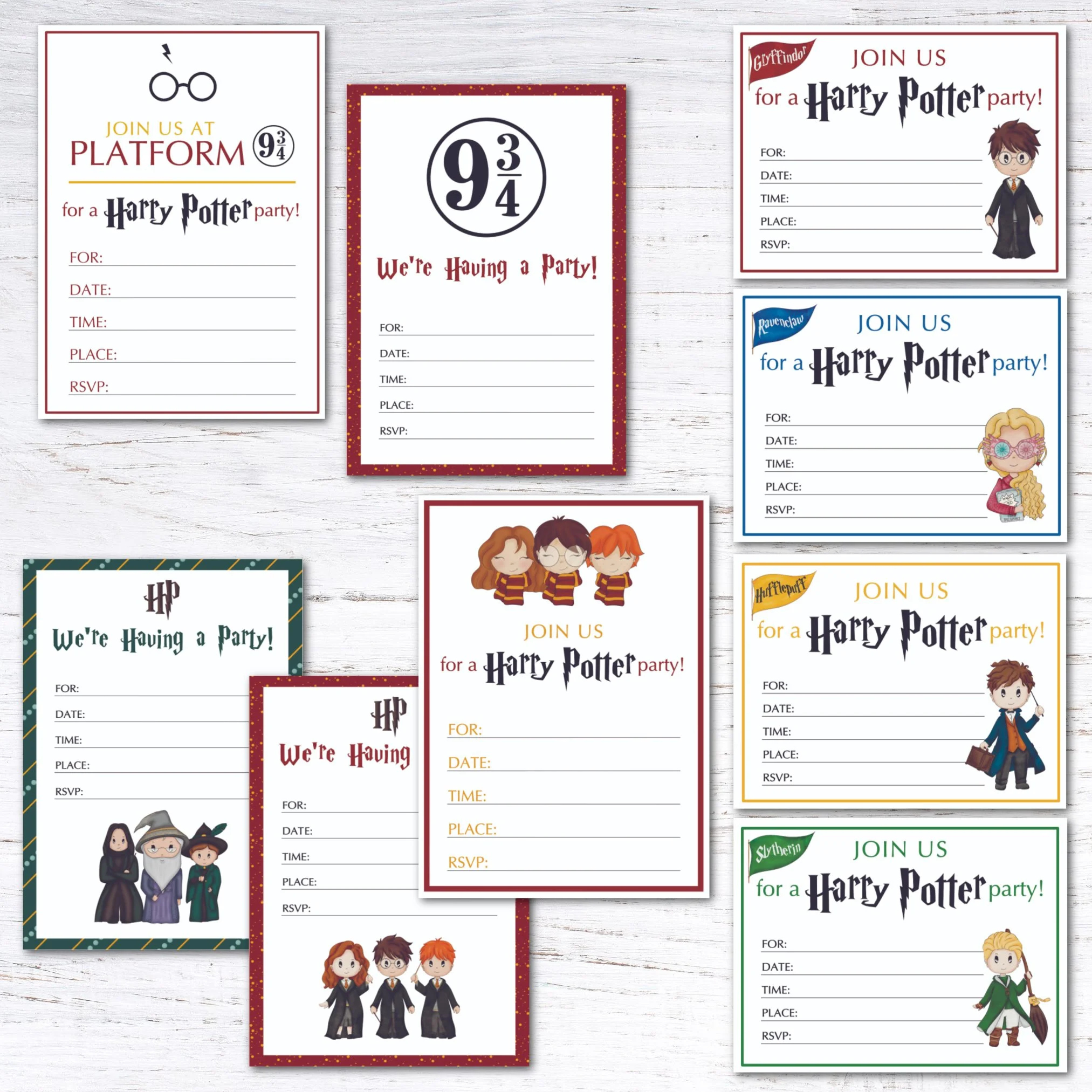 Free Printable Harry Potter Themed Party Invitations — Krafty Planner inside Harry Potter Printable Birthday Invitations