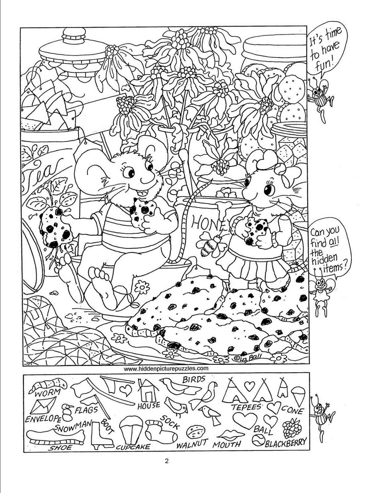 Free, Printable Hidden Picture Puzzles For Kids - Worksheets Library intended for Find the Hidden Objects Printable Free Download