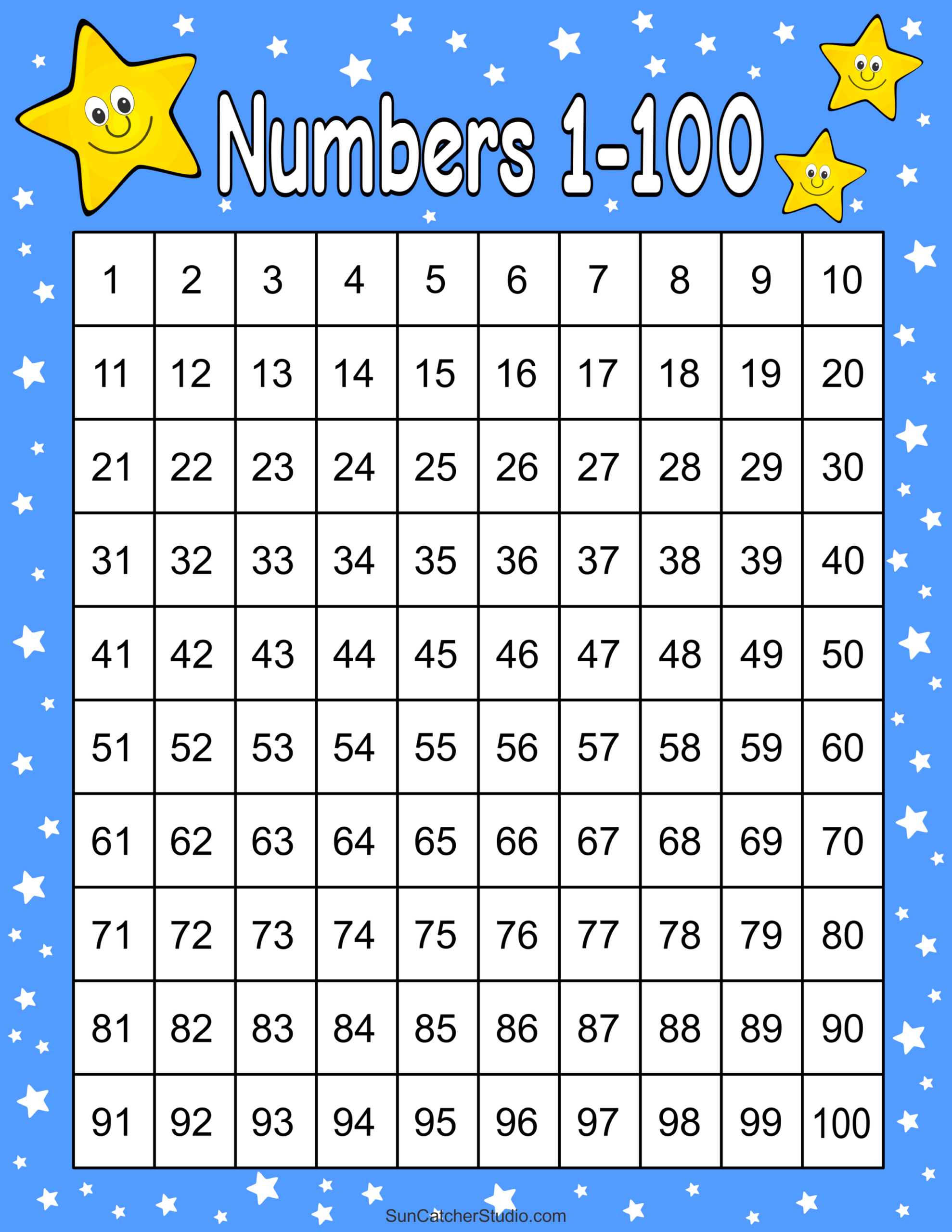Free Printable Hundreds Charts (Numbers 1 To 100) – Free regarding Numbers 1-100 Chart Printable