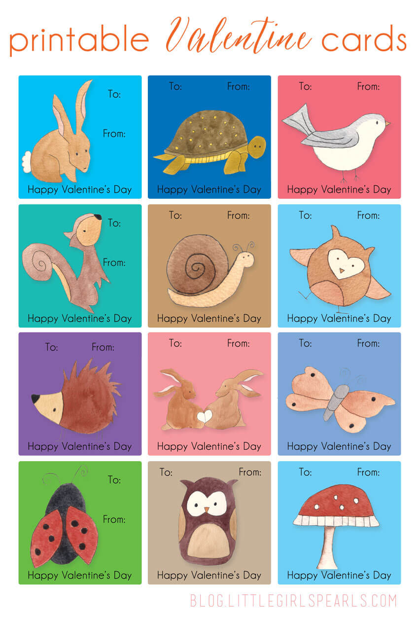 Free Printable Kids Valentine Cards – Little Girl'S Pearls with Childrens Printable Valentines Day Cards