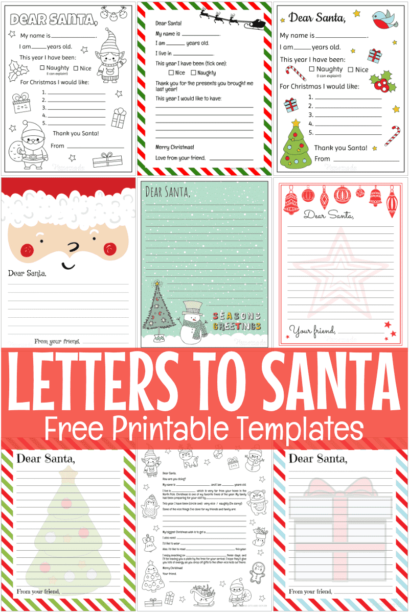 Free Printable Letter To Santa Templates with Free Printable Letter to Santa