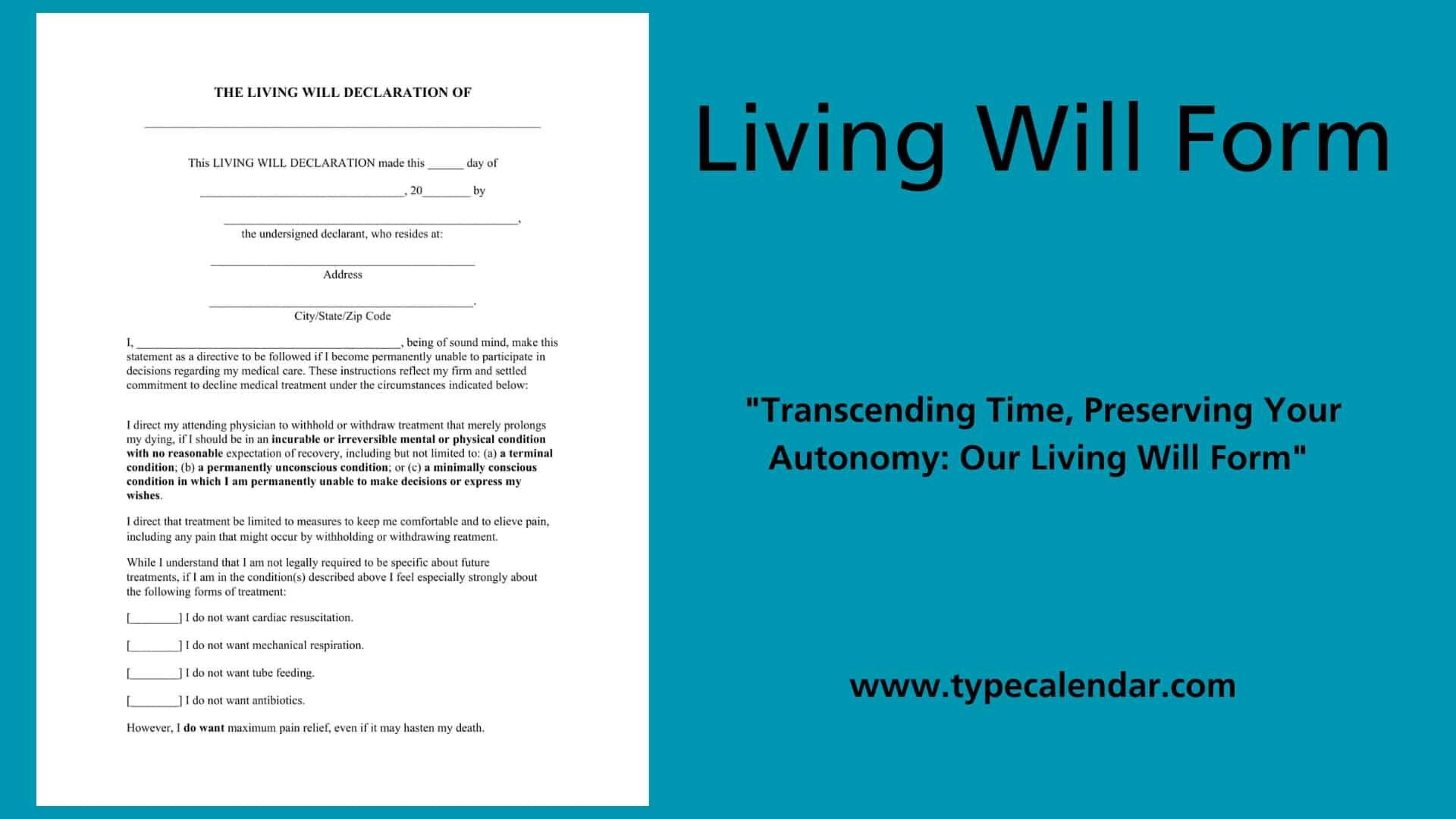 Free Printable Living Will Form Templates [Pdf, Word] Health Care in Printable Blank Living Will Form