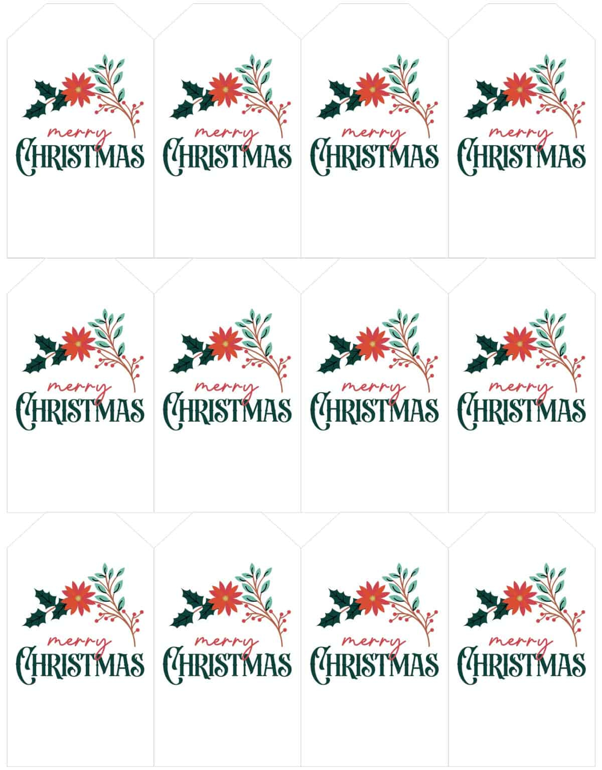 Free Printable Merry Christmas Gift Tags | Skip To My Lou in Merry Christmas Tags Free Printable