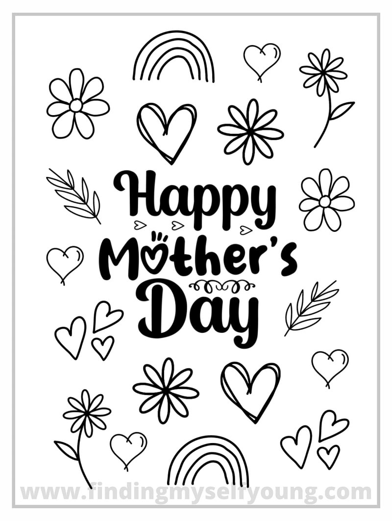Free Printable Mother'S Day Colouring Card | Finding Myself Young pertaining to Mother's Day Cards Printable