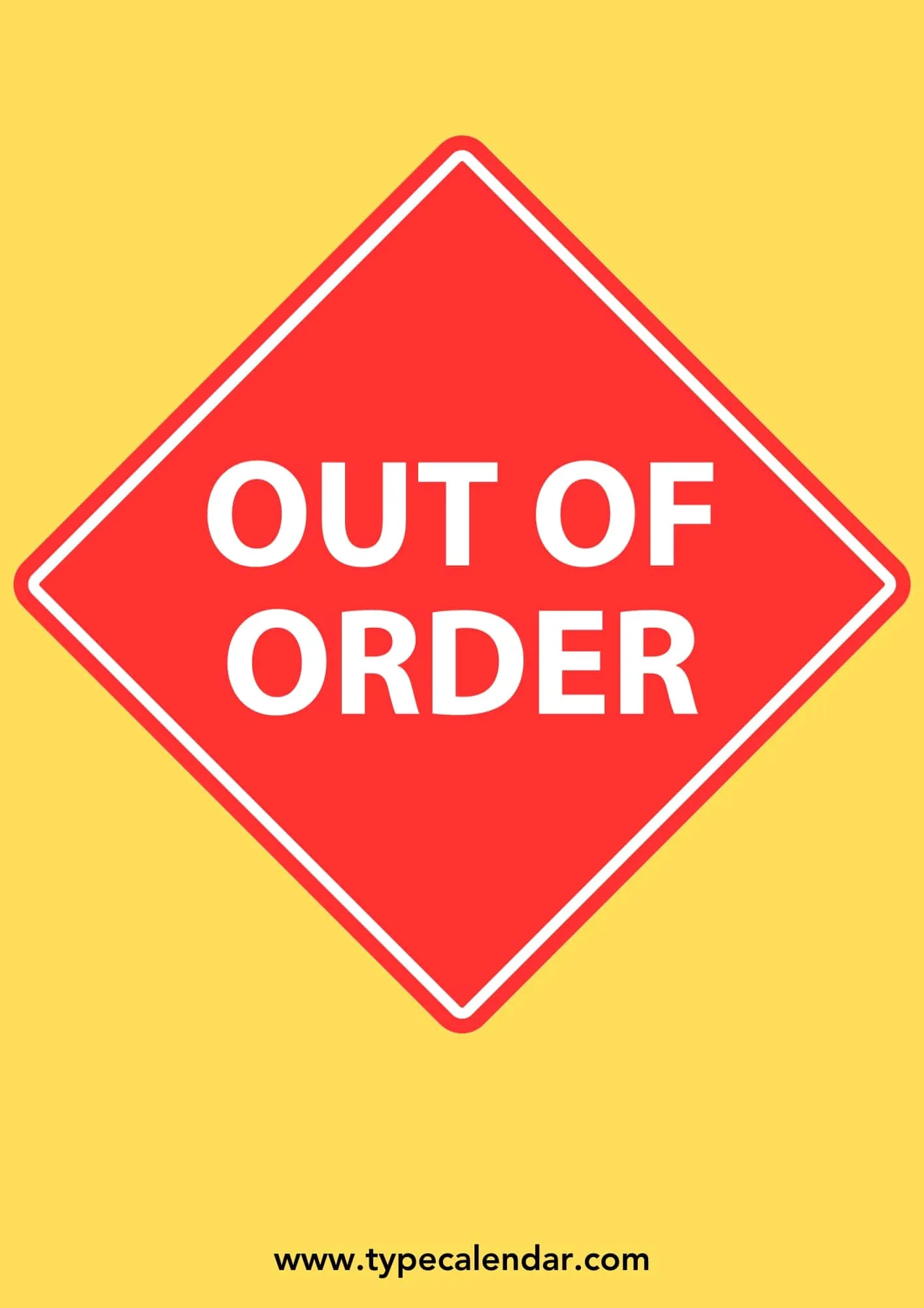 Free Printable Out Of Order Sign Templates [Pdf, Word] Restroom inside Out Of Order Printable Sign