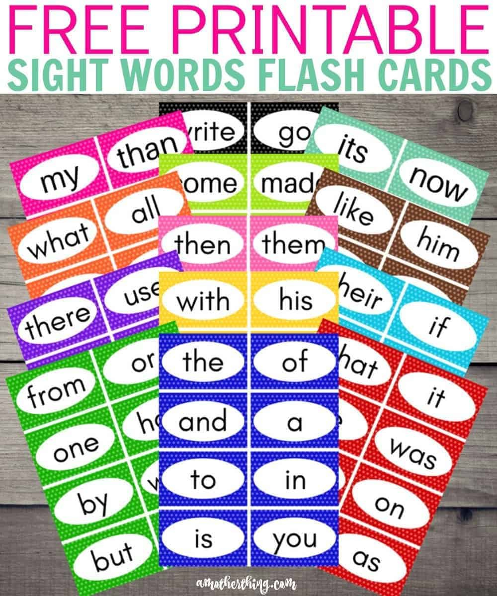 Free Printable Sight Words Flash Cards | It'S A Mother Thing pertaining to Printable Sight Word Flash Cards