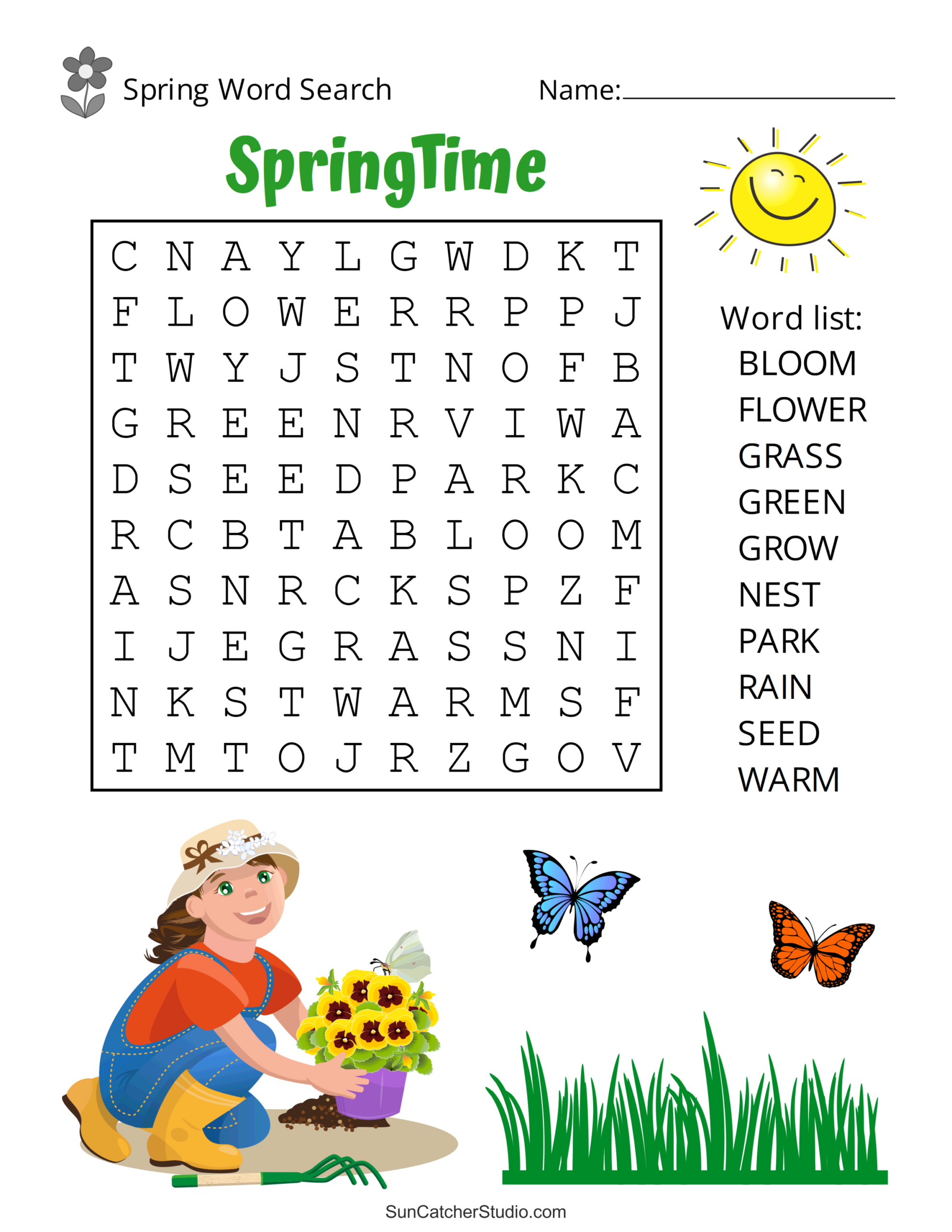 Free Printable Spring Word Search Puzzles – Free Printables inside Spring Word Search Free Printable