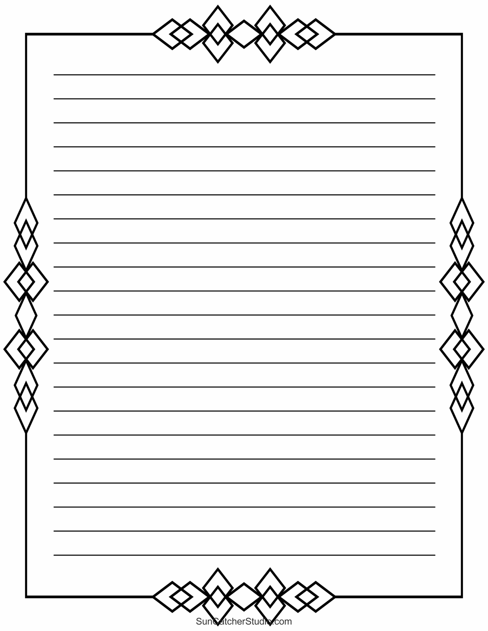 Free Printable Stationery And Lined Letter Writing Paper – Free throughout Cute Printable Notebook Paper