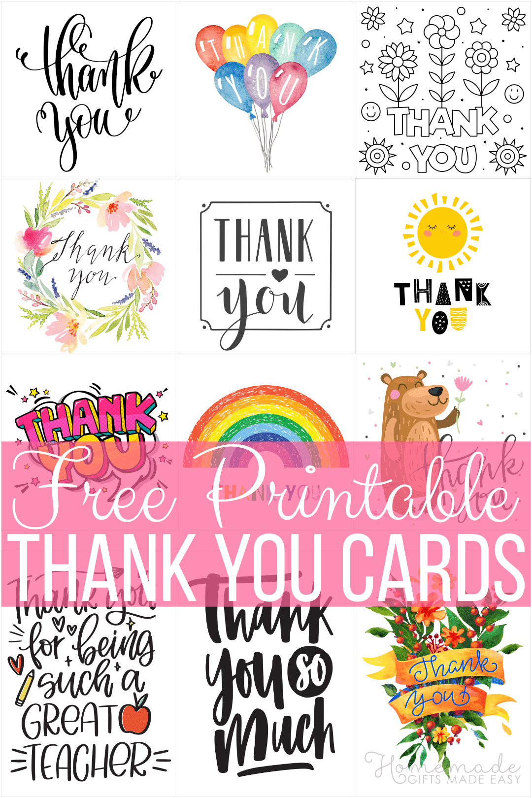 Free Printable Thank You Cards within Printable Thank You Card Free