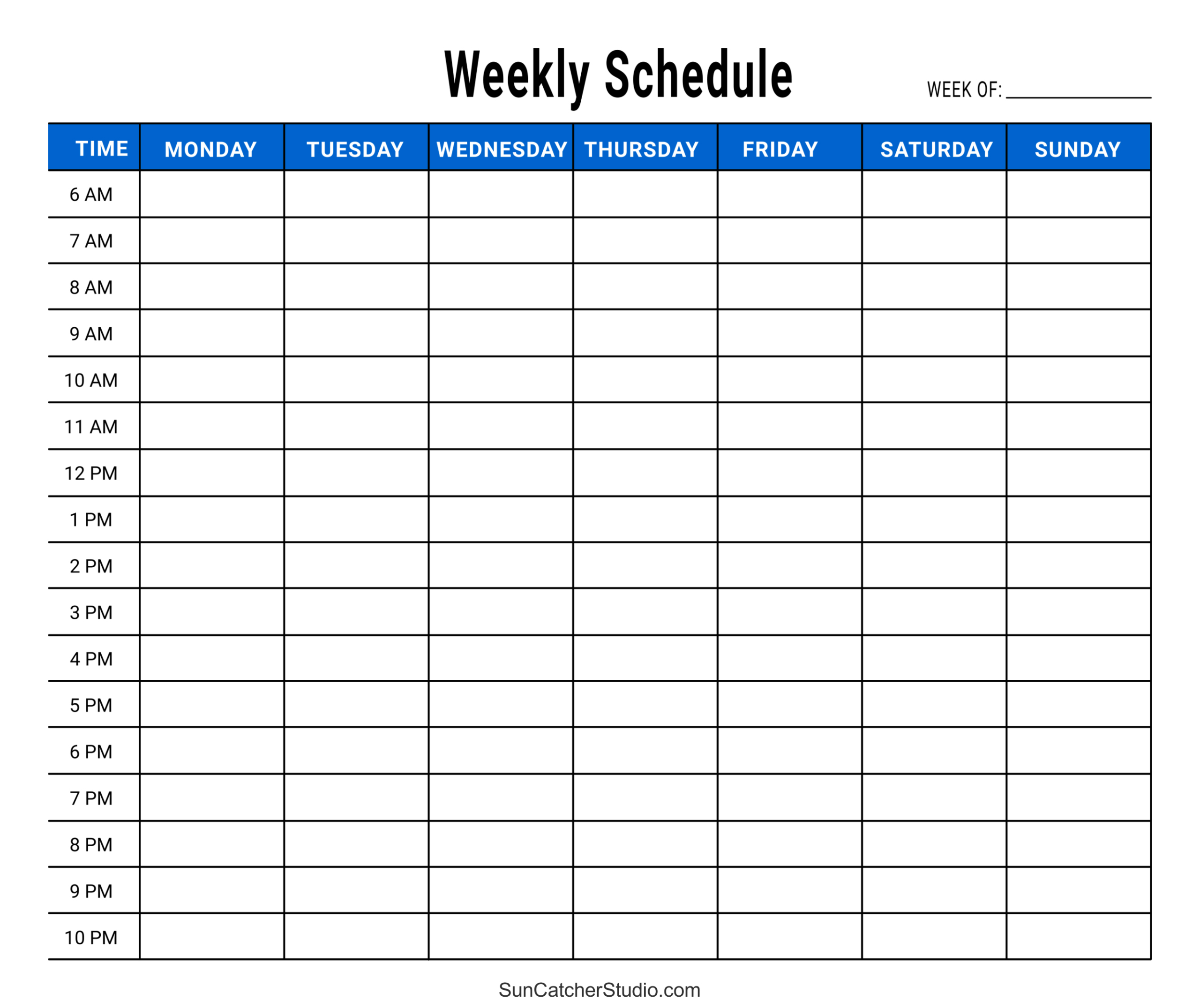 Free Printable Weekly Planner Templates (Pdf) – Free Printables inside Weekly Schedule Template Free Printable