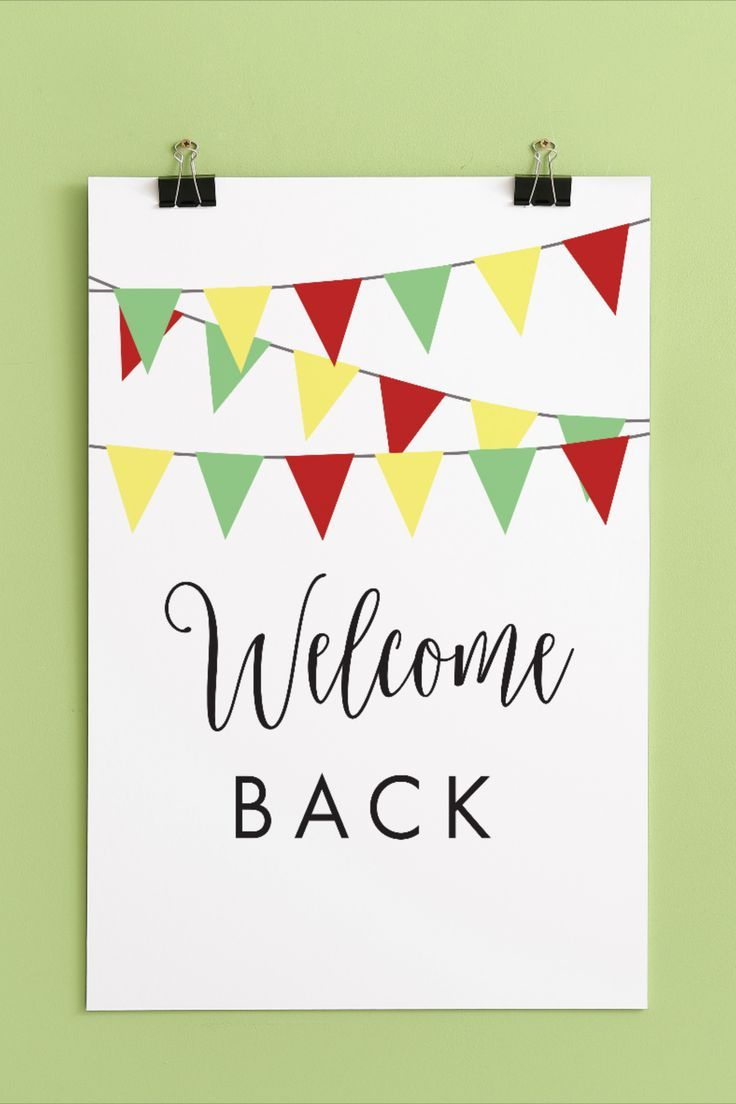 Free Printable Welcome Back Sign for Free Printable Welcome Back Sign