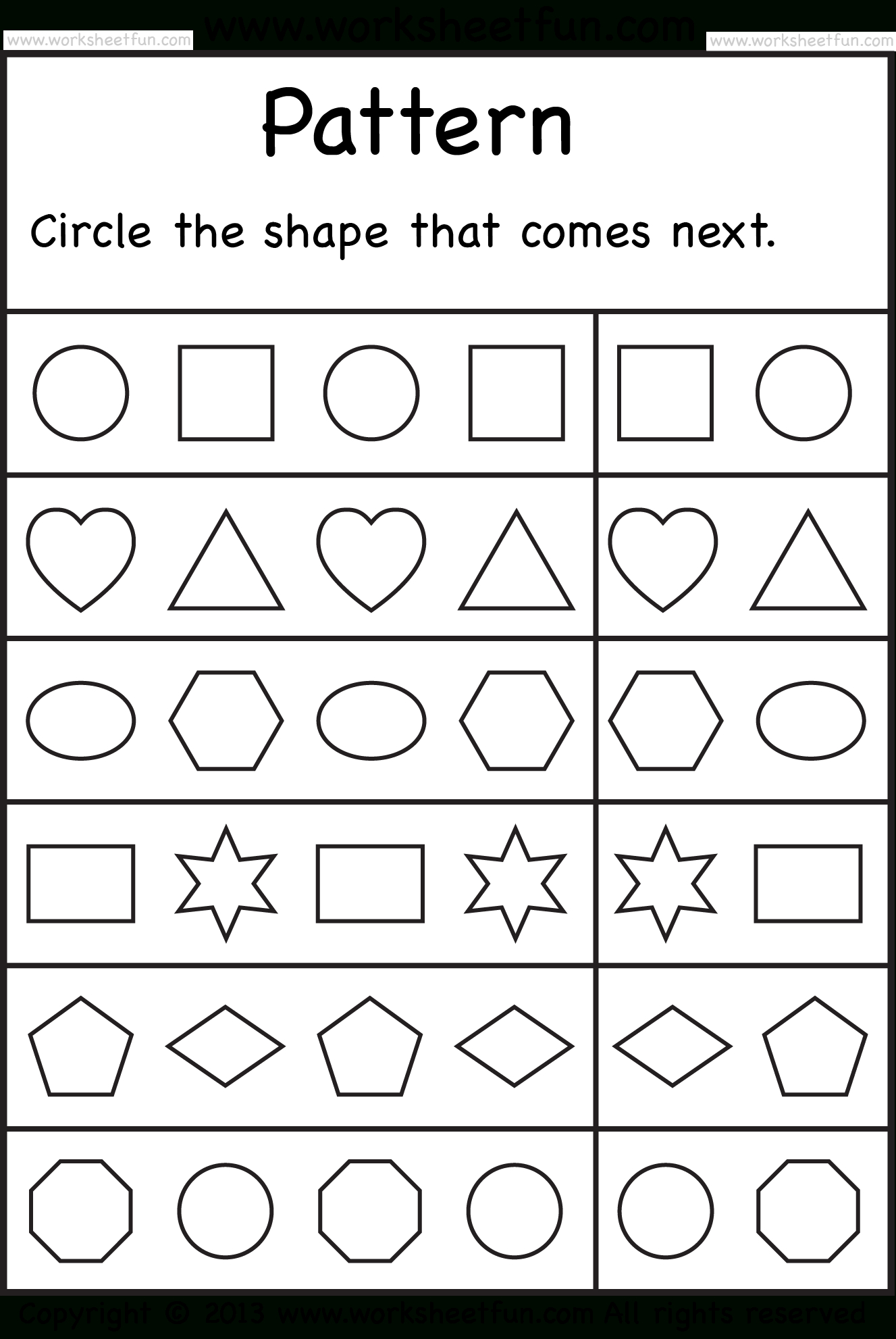 Free Printable Worksheets | Pattern Worksheets For Kindergarten throughout Free Printable Patterns Worksheets For Kindergarten