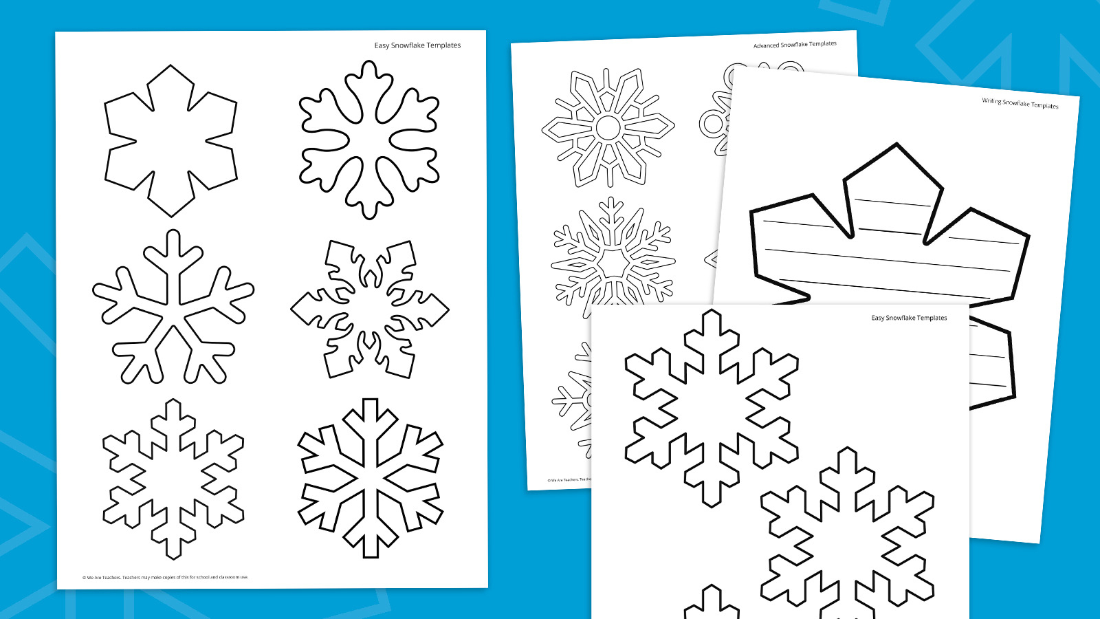 Free Snowflake Template Printable Bundle throughout Free Printable Snowflake Template