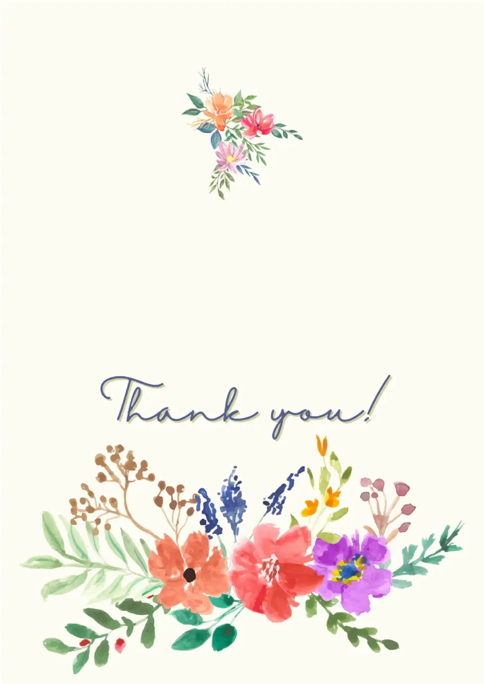 Free Thank You Card Template For Google Docs for Printable Free Thank You Card