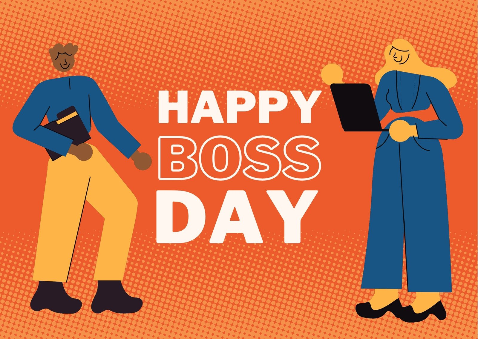 Free To Customize And Print Boss Day Card Templates | Canva intended for Boss's Day Card Printable