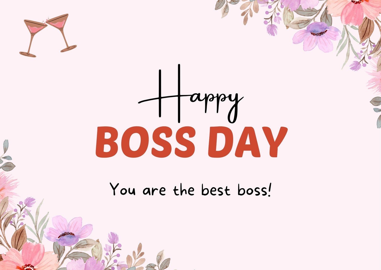 Free To Customize And Print Boss Day Card Templates | Canva pertaining to Boss's Day Card Printable
