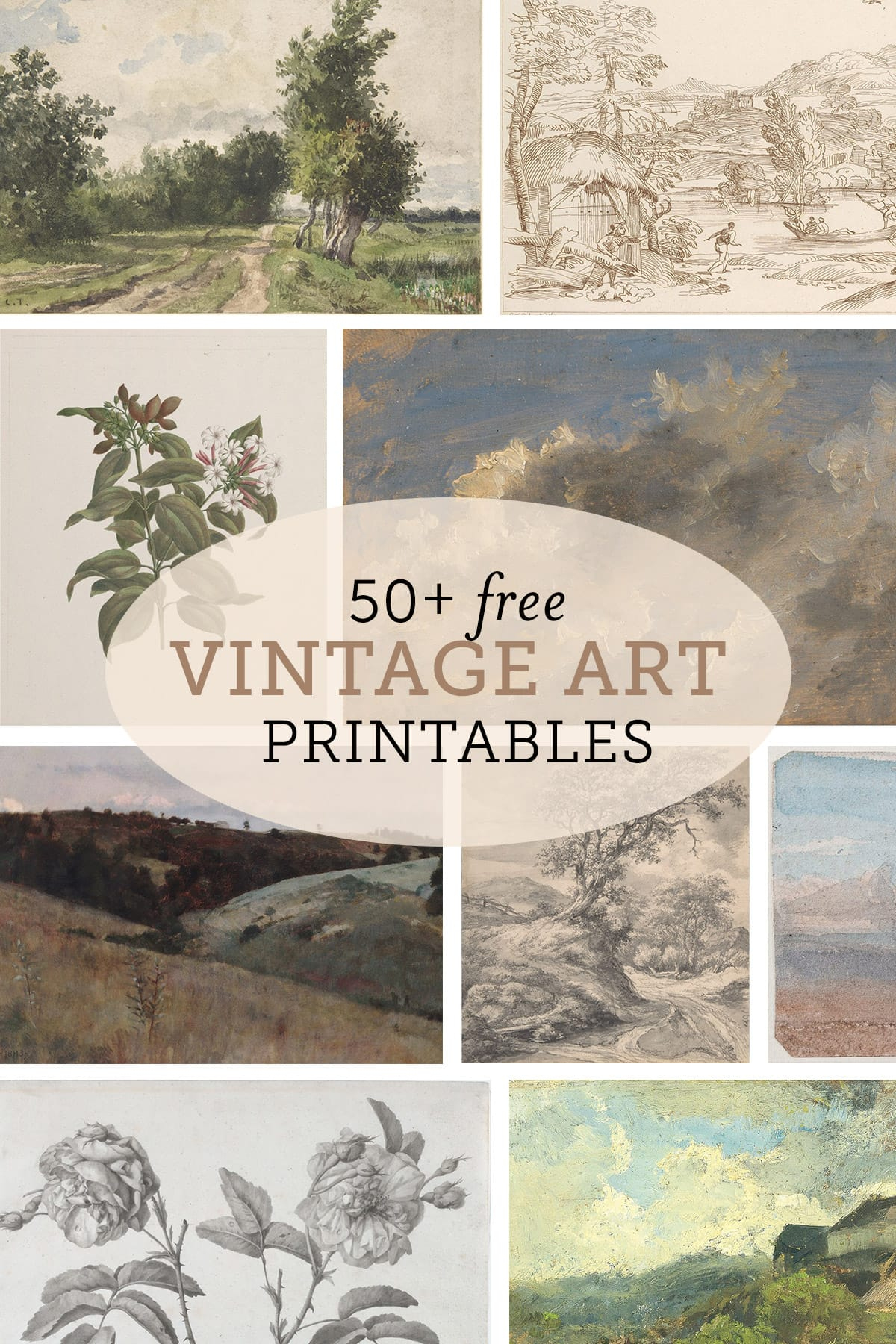 Free Vintage Printable Art Sources - Jenna Sue Design with regard to Free Printable Artwork to Frame