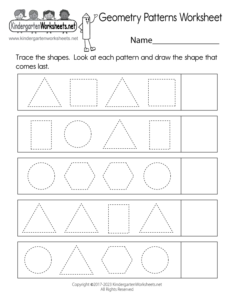 Geometry Patterns Worksheet - Free Printable, Digital, & Pdf pertaining to Free Printable Patterns Worksheets For Kindergarten
