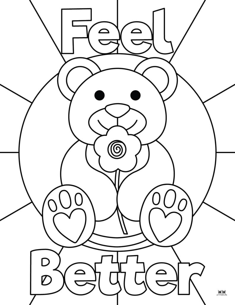Get Well Soon Coloring Pages - 15 Free Pages | Printabulls in Get Well Soon Printable Cards