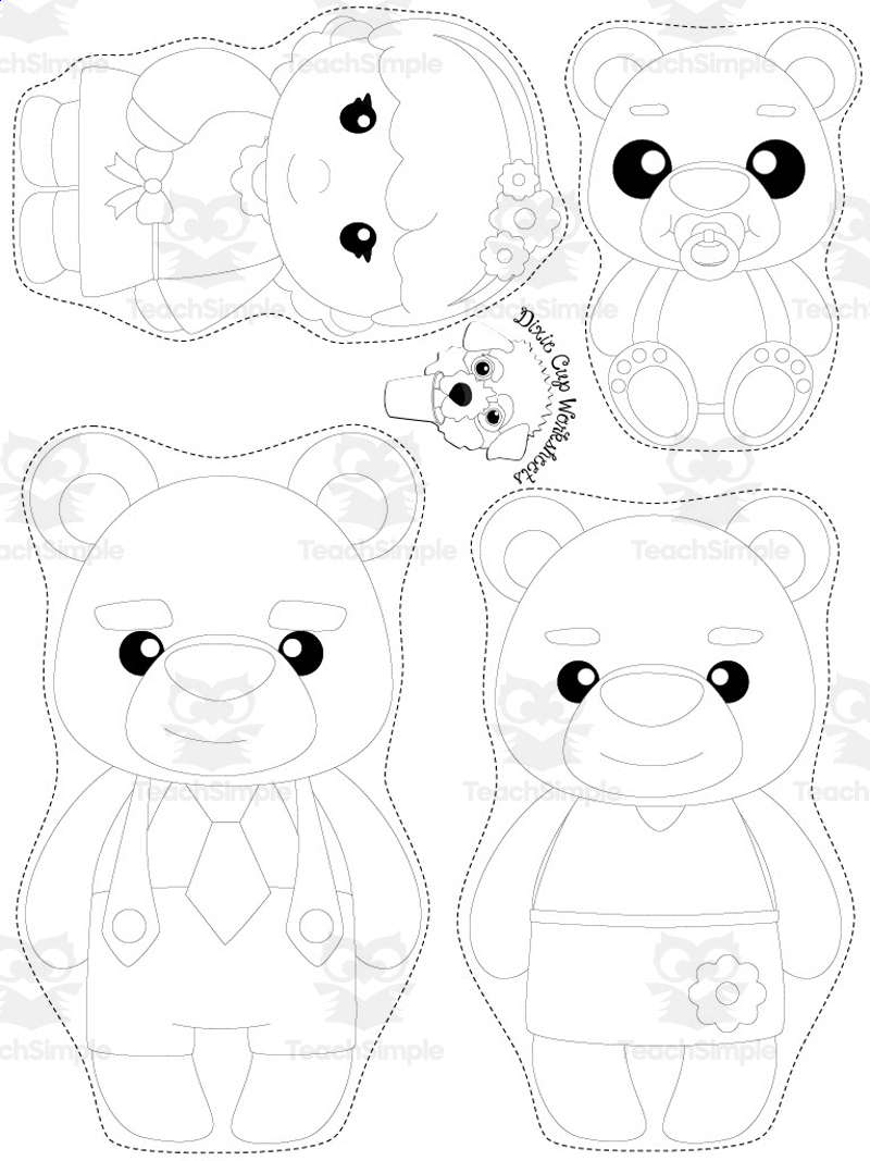 Goldilocks And The 3 Bears Puppets in Goldilocks and the 3 Bears Printables